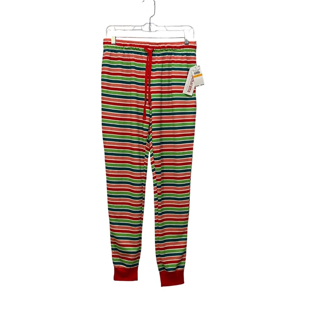 NWT PAJAMARAMA Women’s PJ Bottoms Pants Multi Stripe SMALL Christmas Holiday NEW